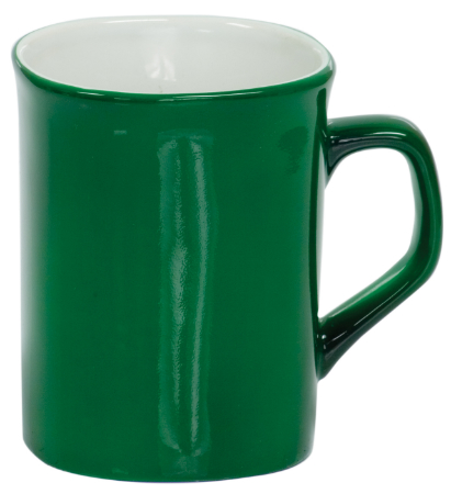Coffee Mug Green/White - Click Image to Close